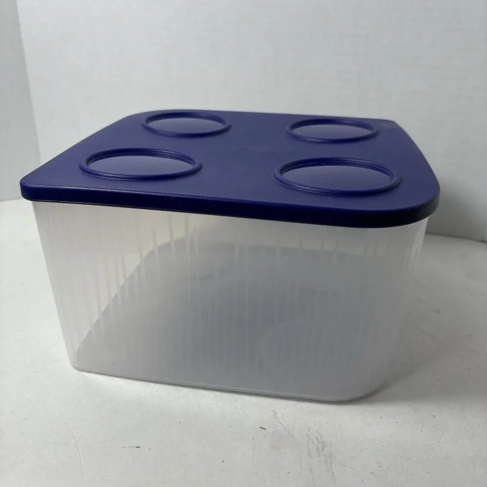 Tupperware Fresh N Cool Refrigerator Food Container‎ 22 Cup 5.2 L Large Blue F4